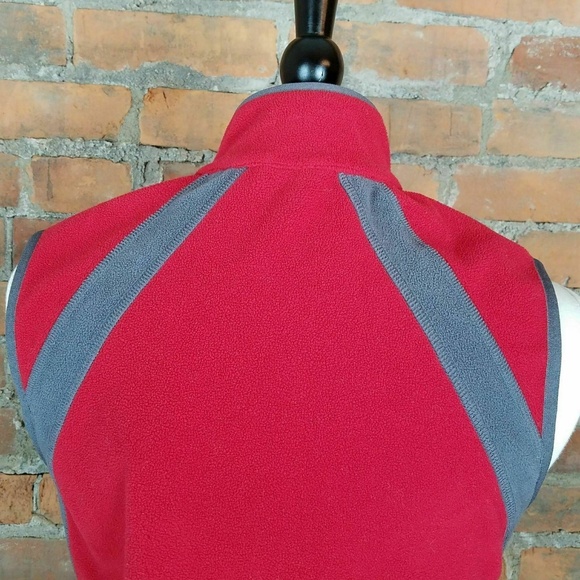 Champion Women’s Fleece Sleeveless Jacket Vest Red - Picture 5 of 7
